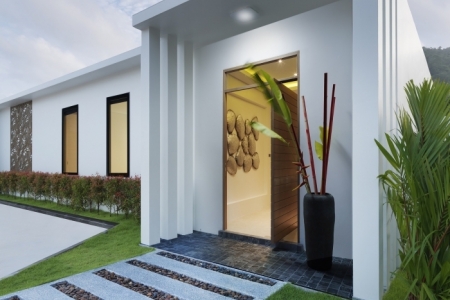 Белоснежная Вилла в районе пляжа Nai Thon