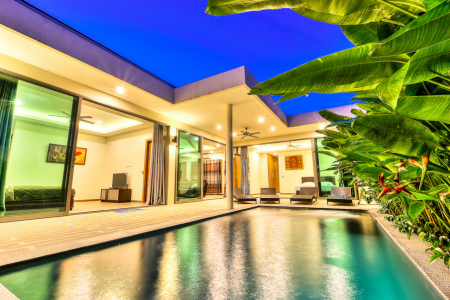 Modern large 3 bedroom villa with private pool in a complex in Rawai