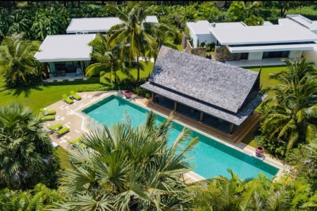 Шикарная 5 спальная резиденция уровня VIP на пляже Банг Тао