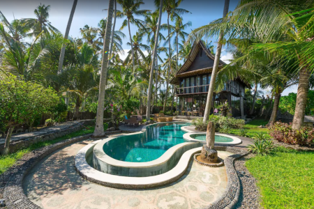 Экзотическая 3 спальная вилла с личным выходом к океану, Табанан