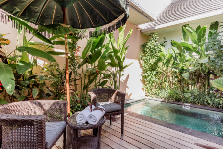 Уютная тропическая вилла на 1 спальню, Семиньяк