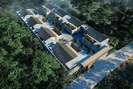 2 спальная вилла в новом частном комплексе в Керобокане