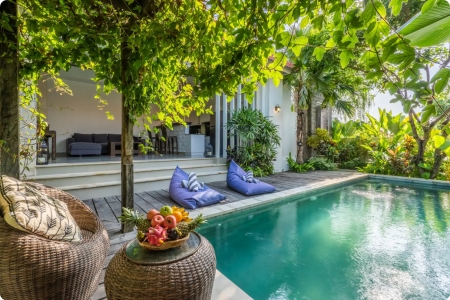 Tropical 3 bedroom villa in Canggu area near Finns Beach Club