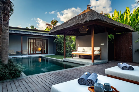 Вилла на 3 спальни с современным дизайном, Умалас