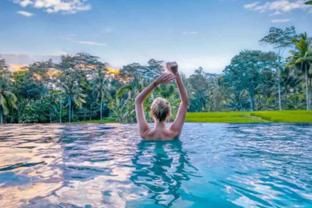 Тропическая 1 спальная вилла с инфинити бассейном и видом на рисовое поле, Убуд