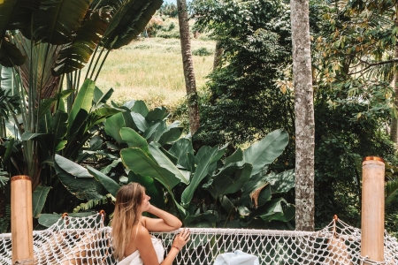 Rice Field Bungalow with Hanging Net, Ubud