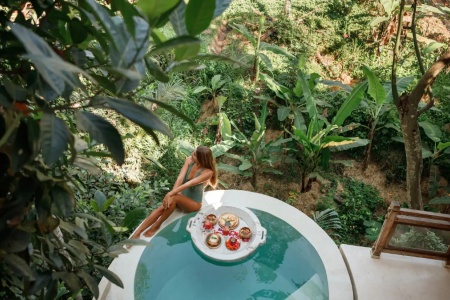 Удивительная 2 спальная вилла с видом на джунгли, Убуд