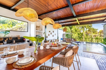 Stylish 3 bedroom villa with pool in rice fields, Canggu