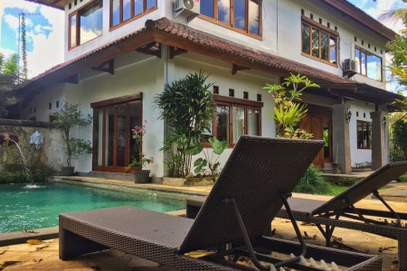 Экзотическая 3 спальная вилла с бассейном посреди рисовых полей Убуда