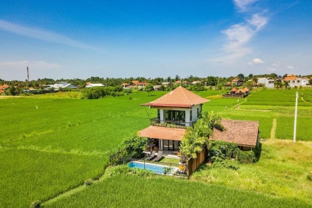 2 спальная вилла среди рисовых полей Убуда